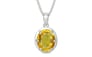 Sterling Silver Thailand Yellow Sapphire Pendant Rare Quality (P8)