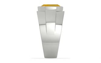 Sterling Silver Thailand Yellow Sapphire Ring Fine Quality (R1)