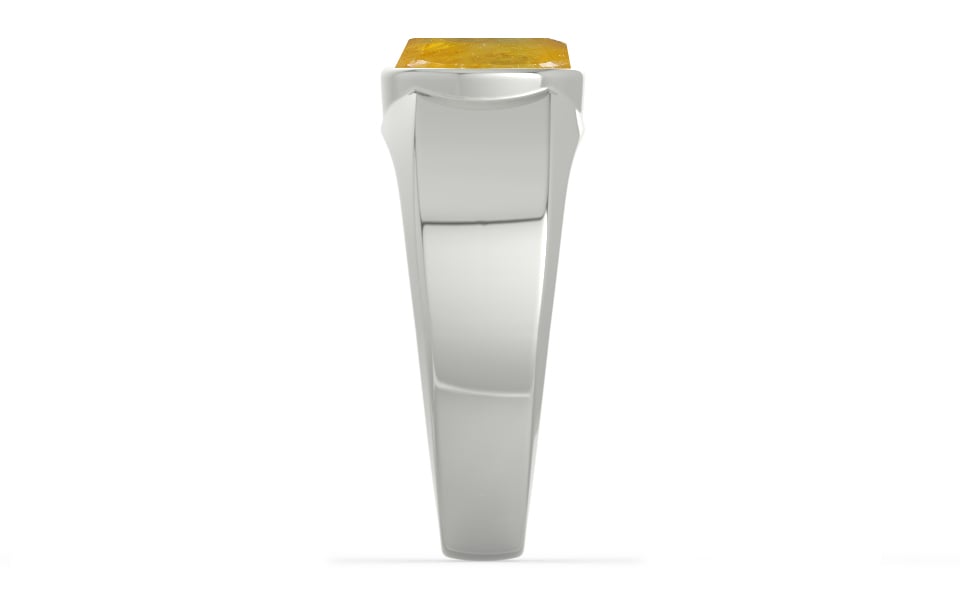 Sterling Silver Thailand Yellow Sapphire Ring Fine Quality (R10)