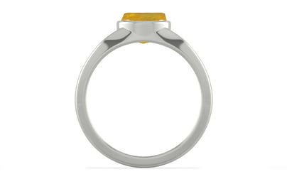 Sterling Silver Thailand Yellow Sapphire Ring Fine Quality (R10)