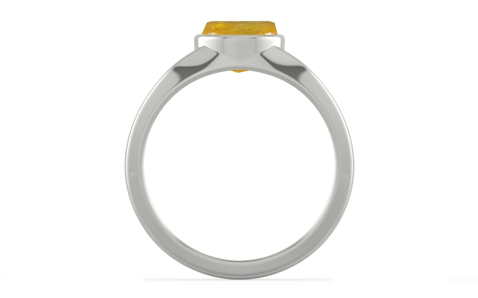 Sterling Silver Thailand Yellow Sapphire Ring Fine Quality (R10)