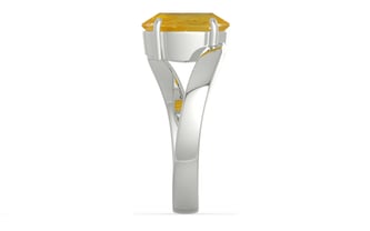 Sterling Silver Thailand Yellow Sapphire Ring Fine Quality (R2)