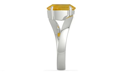 Sterling Silver Thailand Yellow Sapphire Ring Fine Quality (R2)