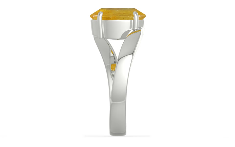 Sterling Silver Thailand Yellow Sapphire Ring Fine Quality (R2)