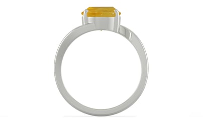Sterling Silver Thailand Yellow Sapphire Ring Fine Quality (R2)