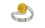 Sterling Silver Thailand Yellow Sapphire Ring Fine Quality (R2)