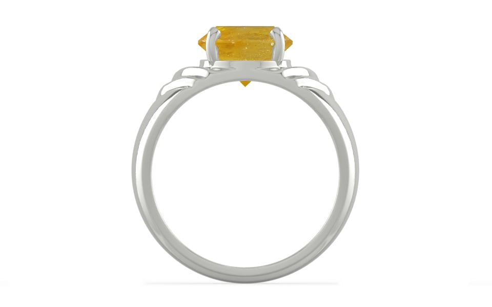 Sterling Silver Thailand Yellow Sapphire Ring Fine Quality (R4)