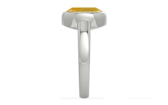 Sterling Silver Thailand Yellow Sapphire Ring Fine Quality (R6)