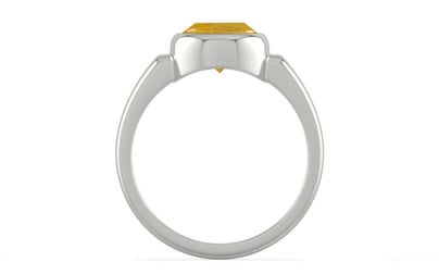 Sterling Silver Thailand Yellow Sapphire Ring Fine Quality (R6)