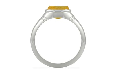 Sterling Silver Thailand Yellow Sapphire Ring Fine Quality (R7)