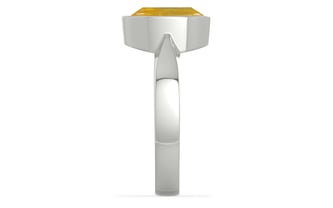 Sterling Silver Thailand Yellow Sapphire Ring Fine Quality (R9)