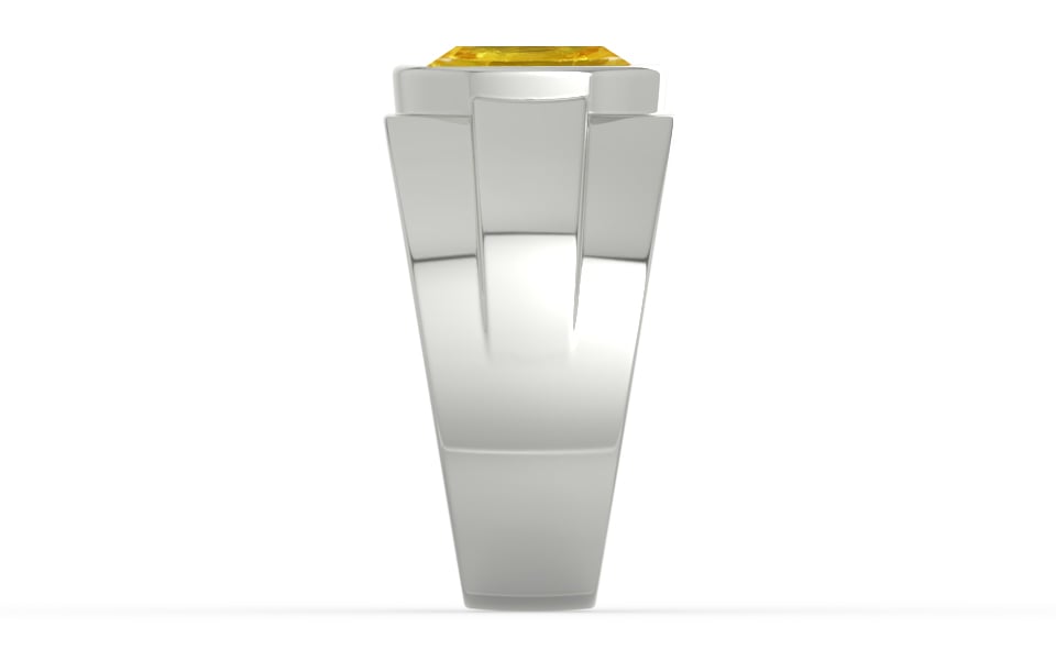 Sterling Silver Thailand Yellow Sapphire Ring Limited Quality (R1)