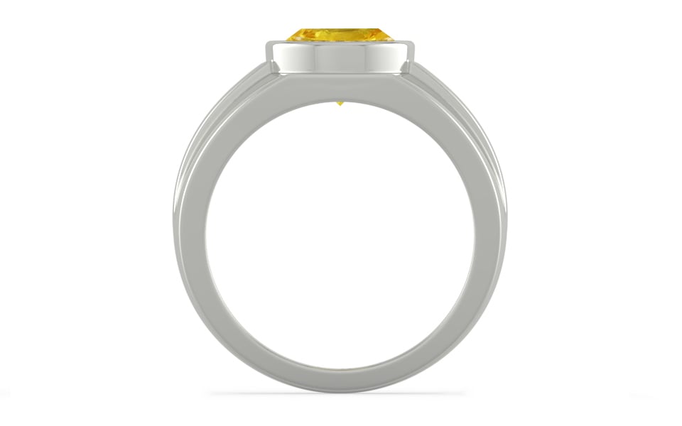 Sterling Silver Thailand Yellow Sapphire Ring Limited Quality (R1)