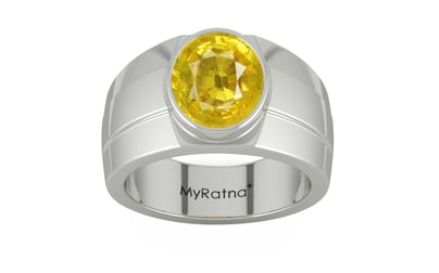 Sterling Silver Thailand Yellow Sapphire Ring Limited Quality (R1)