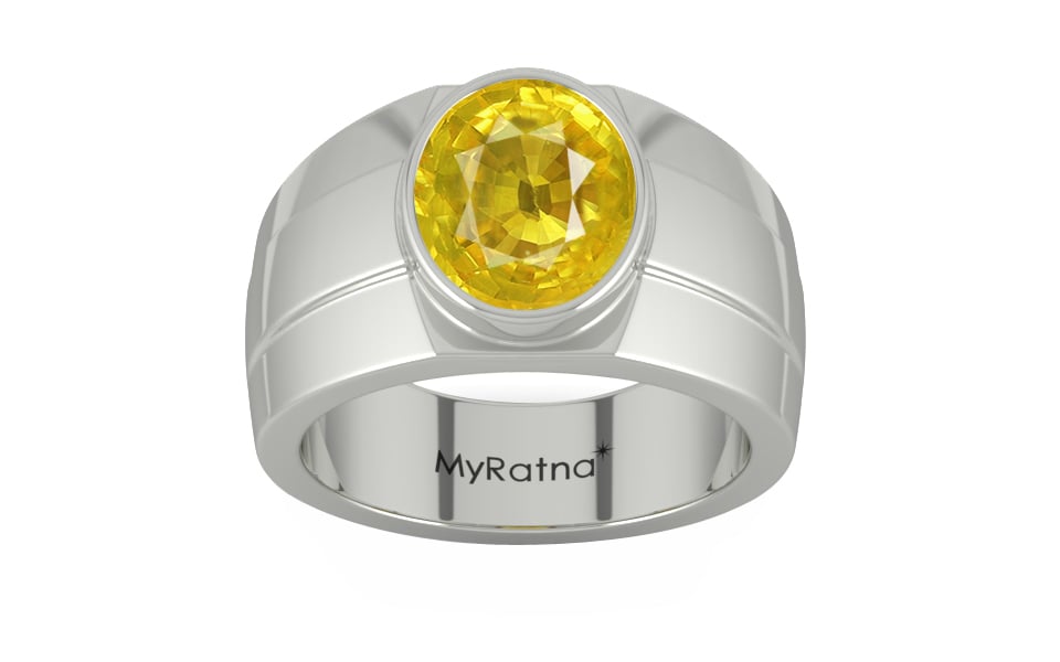 Sterling Silver Thailand Yellow Sapphire Ring Limited Quality (R1)