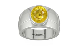 Sterling Silver Thailand Yellow Sapphire Ring Limited Quality (R1)