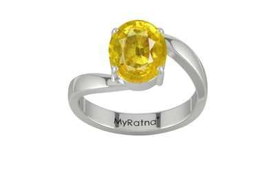 Sterling Silver Thailand Yellow Sapphire Ring Limited Quality (R2)