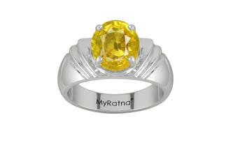 Sterling Silver Thailand Yellow Sapphire Ring Limited Quality (R4)