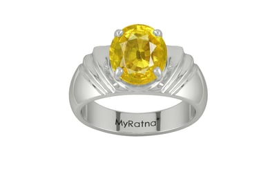 Sterling Silver Thailand Yellow Sapphire Ring Limited Quality (R4)