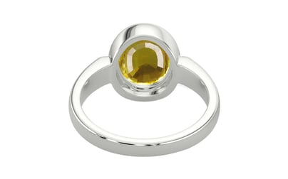 Sterling Silver Thailand Yellow Sapphire Ring Limited Quality (R6)