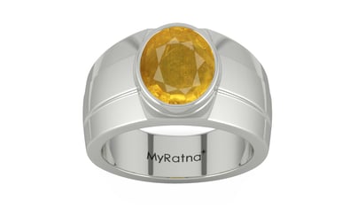 Sterling Silver Thailand Yellow Sapphire Ring Prime Quality (R1)