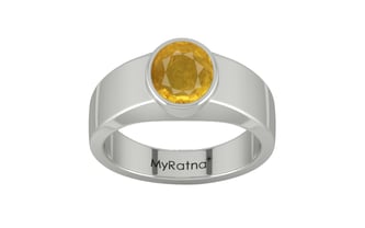 Sterling Silver Thailand Yellow Sapphire Ring Prime Quality (R10)