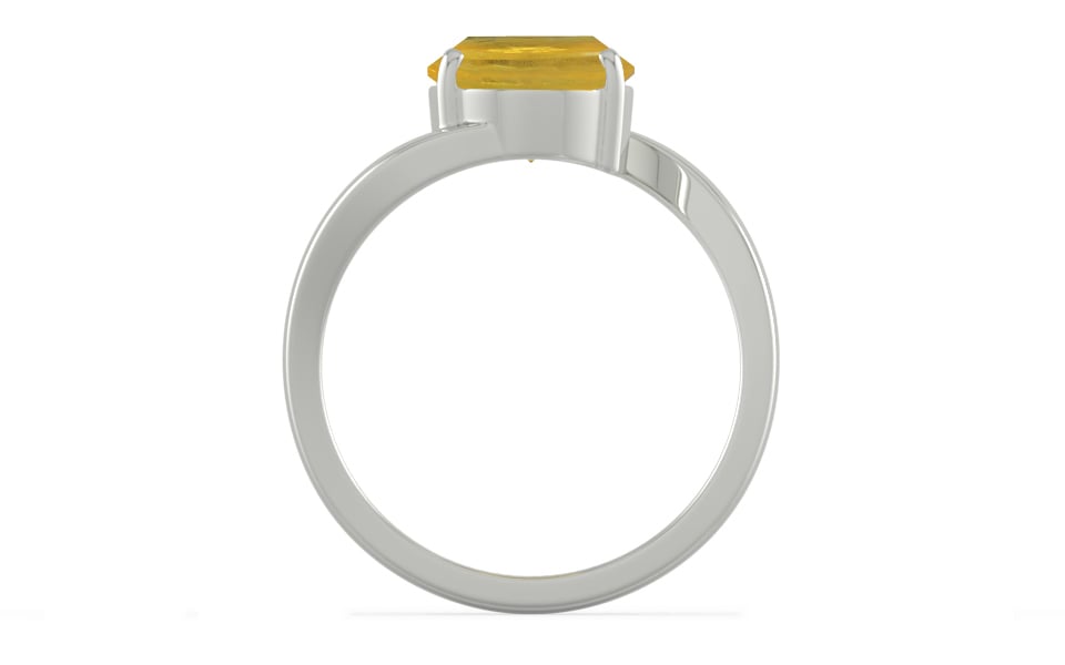 Sterling Silver Thailand Yellow Sapphire Ring Prime Quality (R2)