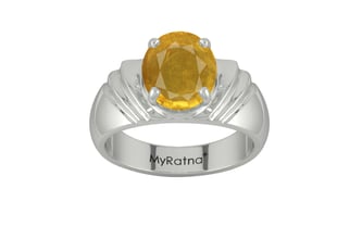 Sterling Silver Thailand Yellow Sapphire Ring Prime Quality (R4)