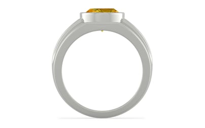 Sterling Silver Thailand Yellow Sapphire Ring Rare Quality (R1)