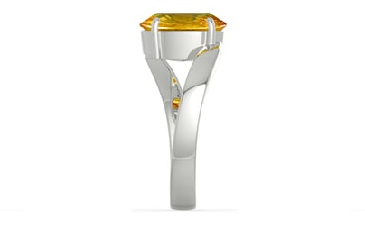 Sterling Silver Thailand Yellow Sapphire Ring Rare Quality (R2)