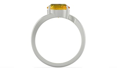 Sterling Silver Thailand Yellow Sapphire Ring Rare Quality (R2)