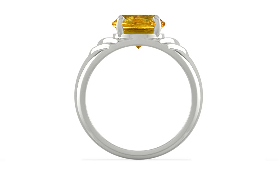 Sterling Silver Thailand Yellow Sapphire Ring Rare Quality (R4)