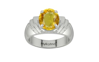Sterling Silver Thailand Yellow Sapphire Ring Rare Quality (R4)
