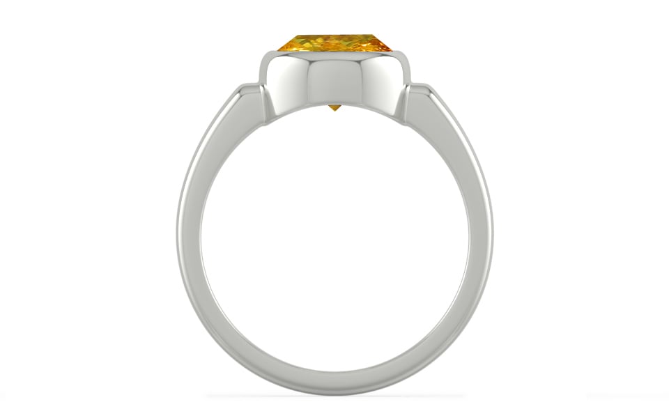 Sterling Silver Thailand Yellow Sapphire Ring Rare Quality (R6)