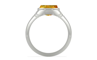 Sterling Silver Thailand Yellow Sapphire Ring Rare Quality (R7)