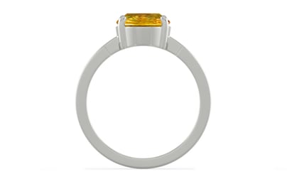 Sterling Silver Thailand Yellow Sapphire Ring Rare Quality (R8)