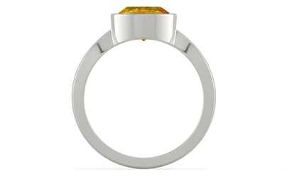 Sterling Silver Thailand Yellow Sapphire Ring Rare Quality (R9)