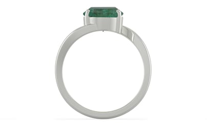 Sterling Silver Zambian Emerald Ring Fine Quality (R2)
