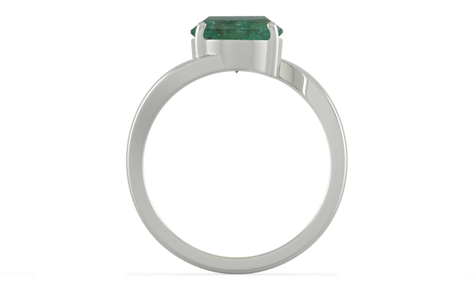 Sterling Silver Zambian Emerald Ring Fine Quality (R2)
