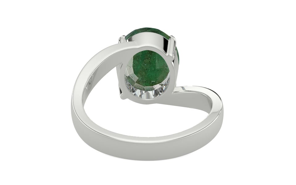 Sterling Silver Zambian Emerald Ring Fine Quality (R2)