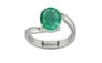 Sterling Silver Zambian Emerald Ring Limited Quality (R2)