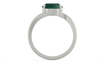 Sterling Silver Zambian Emerald Ring Prime Quality (R2)