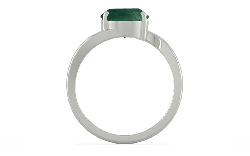Sterling Silver Zambian Emerald Ring Prime Quality (R2)
