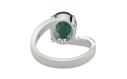 Sterling Silver Zambian Emerald Ring Prime Quality (R2)