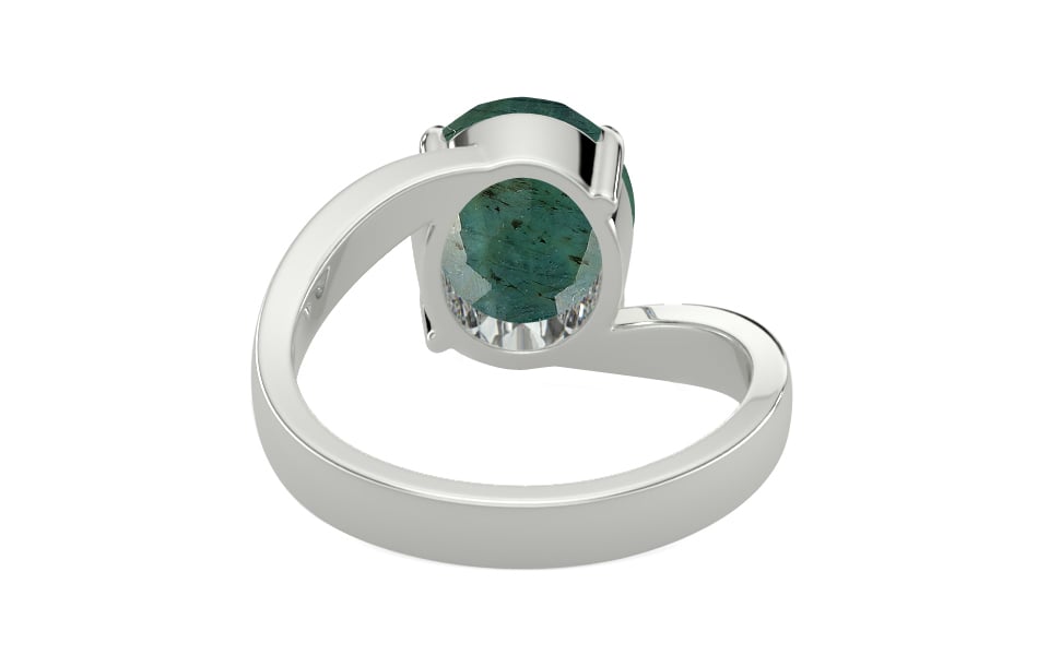 Sterling Silver Zambian Emerald Ring Prime Quality (R2)