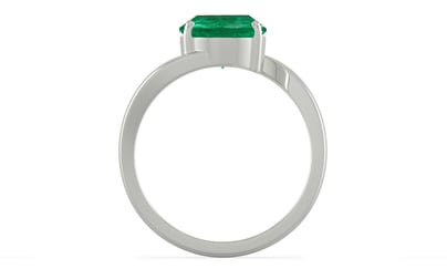 Sterling Silver Zambian Emerald Ring Rare Quality (R2)