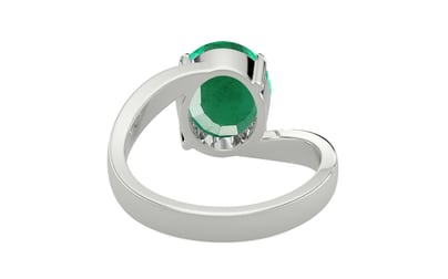 Sterling Silver Zambian Emerald Ring Rare Quality (R2)