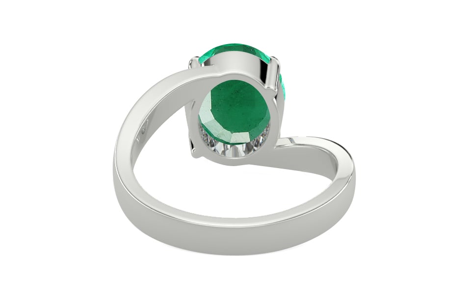 Sterling Silver Zambian Emerald Ring Rare Quality (R2)