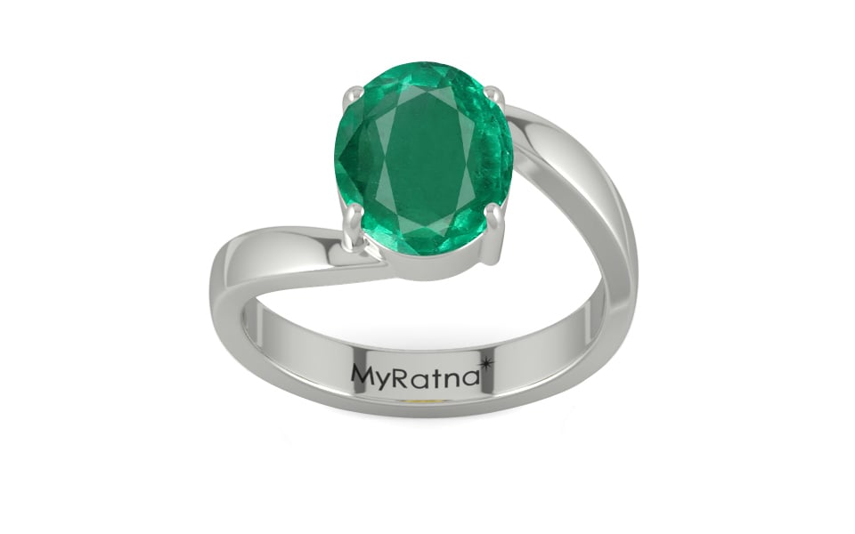 Sterling Silver Zambian Emerald Ring Rare Quality (R2)