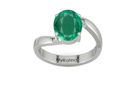 Sterling Silver Zambian Emerald Ring Rare Quality (R2)
